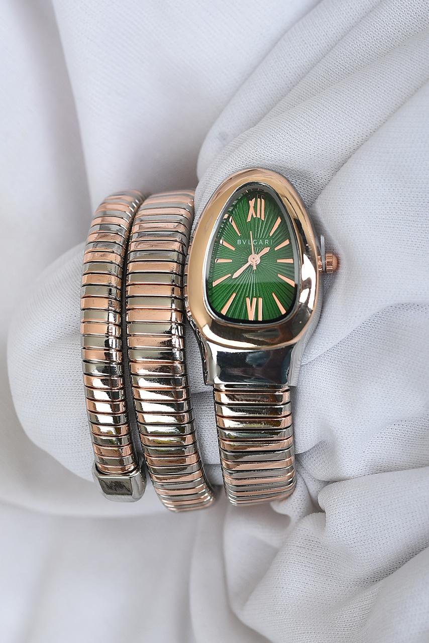 BVL SERPENTINE - Two Tone - Rose Gold STRAP SPIRAL - Black Dial