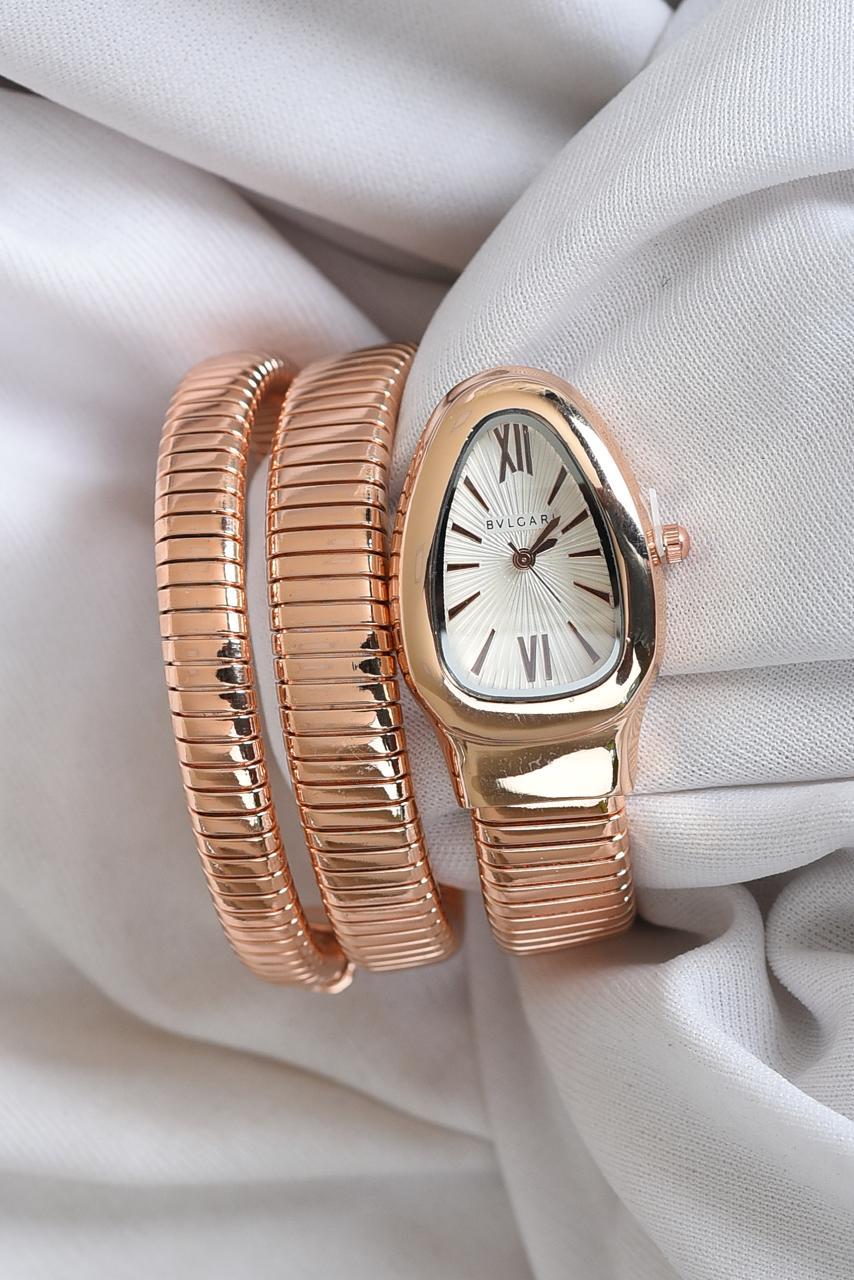 BVL SERPENTINE - Rose Gold STRAP SPIRAL - Black Dial
