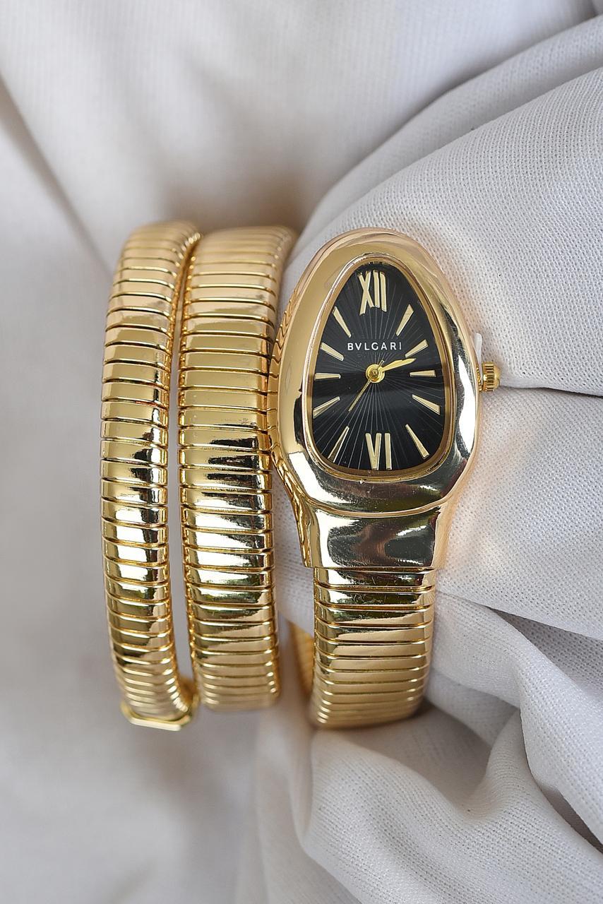 BVL SERPENTINE - GOLD STRAP SPIRAL - Black Dial