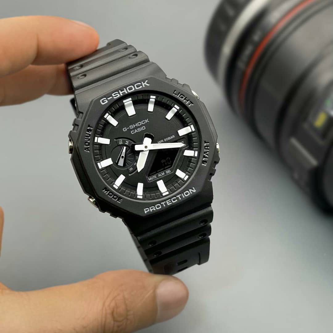 Carbon Core Guard ( GA-2100-1ADR ) Analog-Digital Watch – For Men